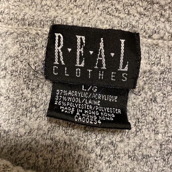 [L] Wool Blend Shirt Jacket Button Up | Gray - Picture 4 of 5